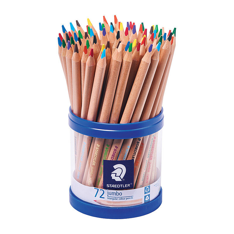 Staedtler Jumbo Triangular Coloured Pencils - Kids Easy Grip Staedtler