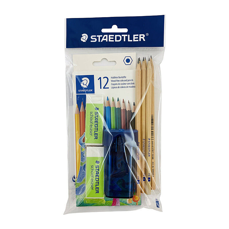 Staedtler School Kit | Pencils, Eraser & Sharpener for Students Staedtler