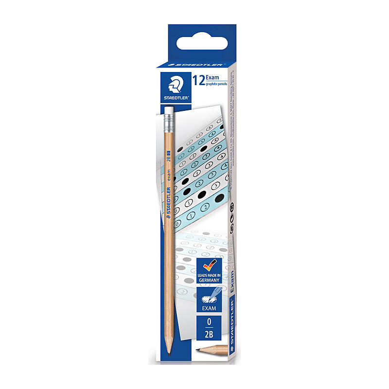 Staedtler 2B Pencils with Eraser | Writing & Drawing | 12 Pack Staedtler