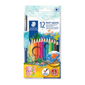 Staedtler Noris Aquarell Watercolour Pencils - 12 Shades + Free Brush Staedtler