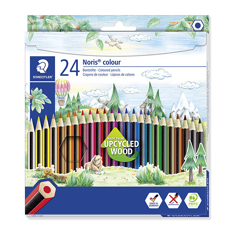 Staedtler Noris Hexagonal Coloured Pencils 24 | Smooth Colouring Staedtler