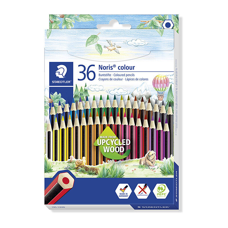 Staedtler Noris Hexagonal Coloured Pencils - 36 Pack Staedtler