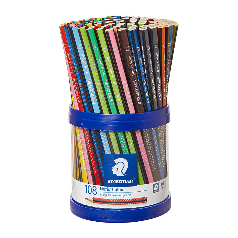 Staedtler Noris Hexagonal Coloured Pencils - 108 Pack Staedtler