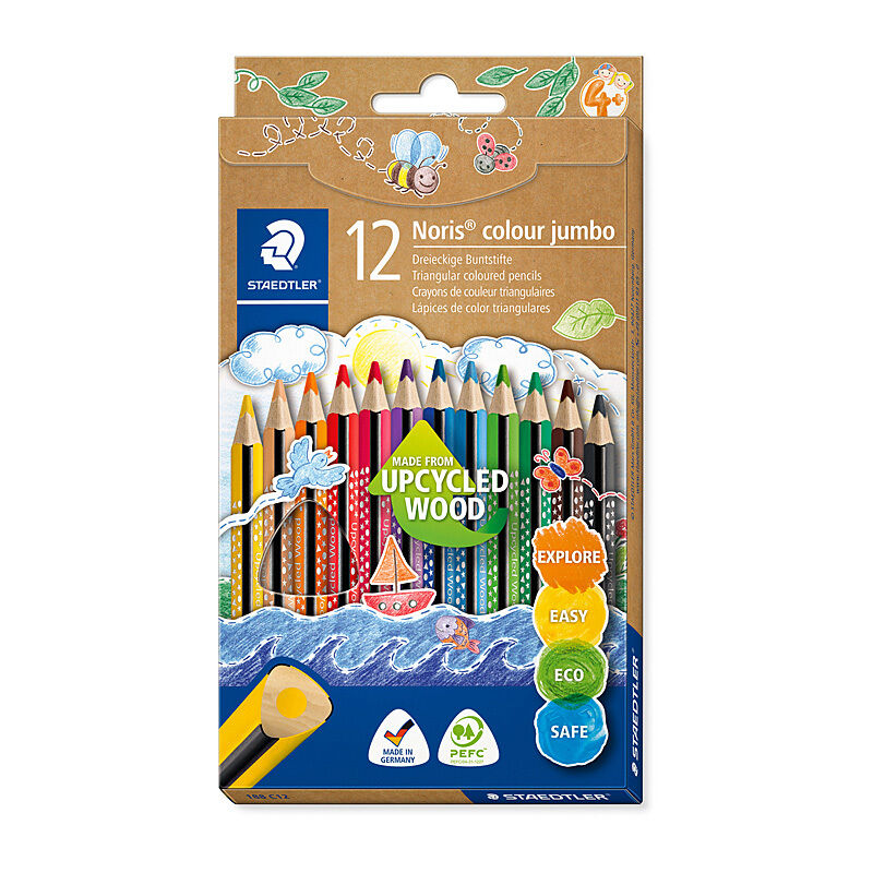 Staedtler Noris Jumbo Triangular Colour Pencils for Kids Staedtler