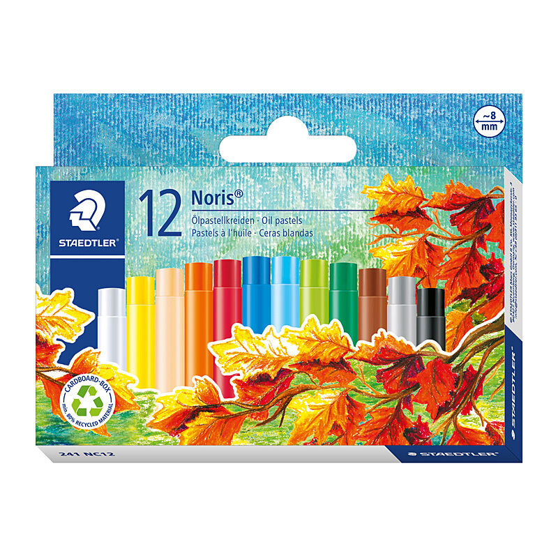 Staedtler Noris Oil Pastels Bx12 | Versatile Art Set Staedtler