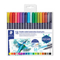 Staedtler Marsgraphic Duo 18 Watercolour Dual Tip Brush Pens Staedtler
