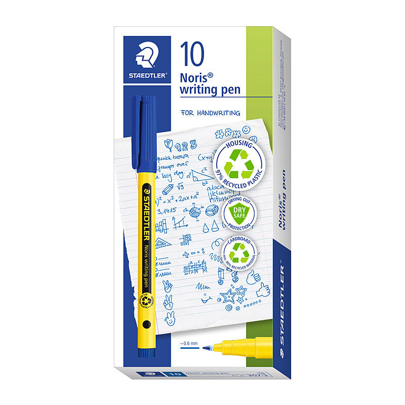 Staedtler Noris Blue Writing Pens - Box of 10 Staedtler