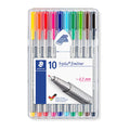 Staedtler Triplus Fineliner Pens 0.3mm - 10 Assorted Colors Staedtler