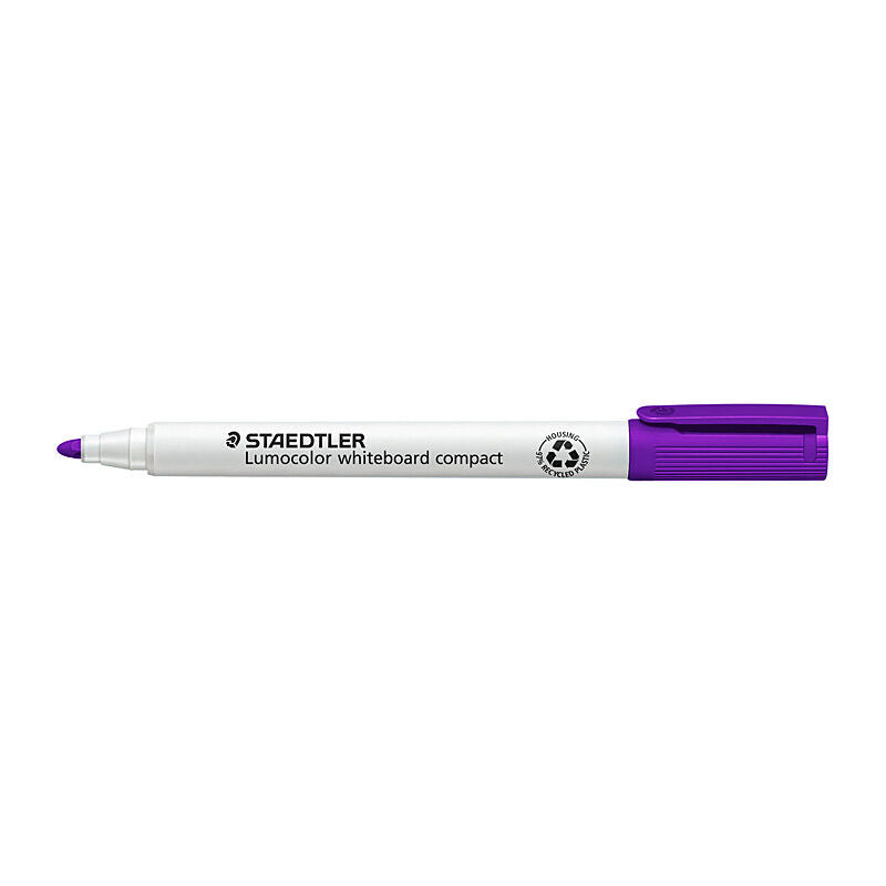Staedtler Lumocolor Whiteboard Markers - Purple Bullet Tip (Box of 10) Staedtler
