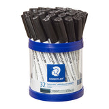 Staedtler Compact Black Whiteboard Marker - Low Odour & Won't Dry Out