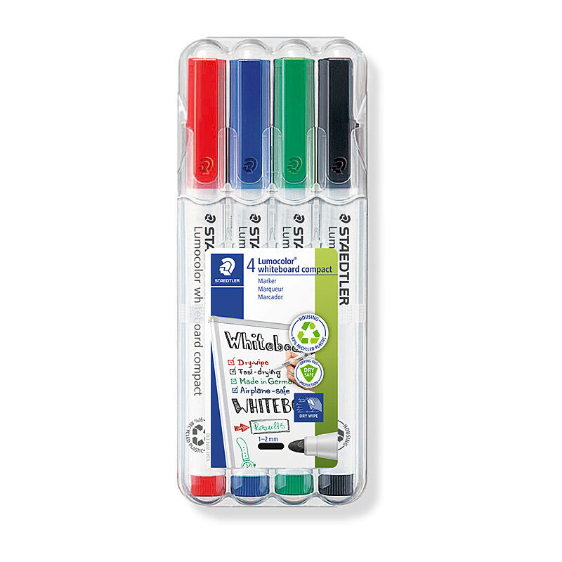 Staedtler Compact Dry Safe Whiteboard Marker with Wiper Staedtler