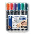 Staedtler Permanent Chisel Tip Markers - Asst 6-Pack - Waterproof Staedtler