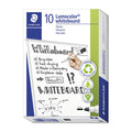 Staedtler Dry Erase Whiteboard Markers - Black Bullet Tip, Box of 10 Staedtler