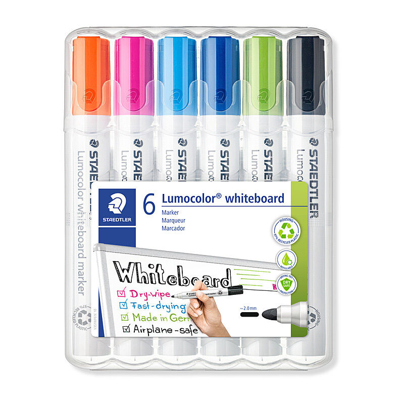 Staedtler Whiteboard Markers - Assorted Colors, Bullet Tip Staedtler