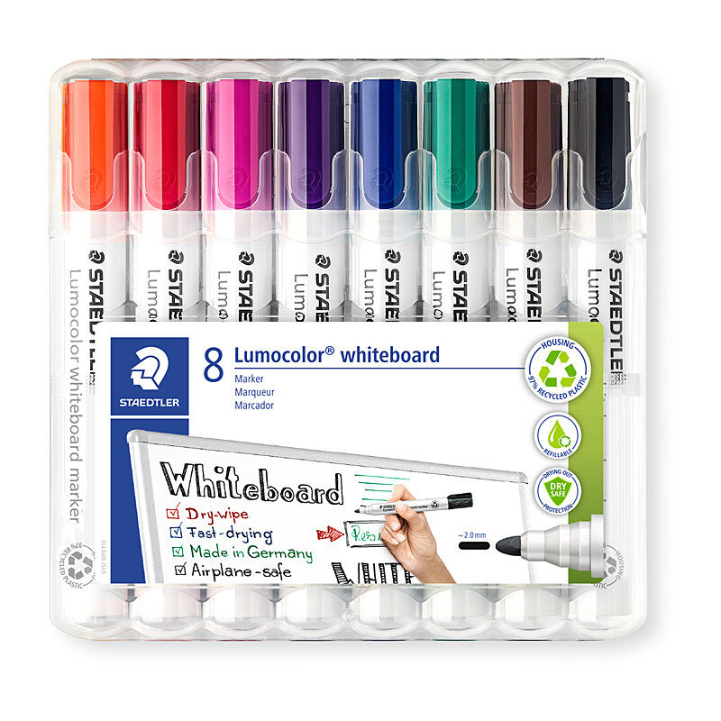 Staedtler Dry Erase Markers - Bullet Tip, Assorted 8-Pack Staedtler