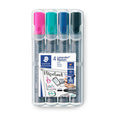 Staedtler 356 Flipchart Markers - Asst Colors, Non-Bleed Ink Staedtler