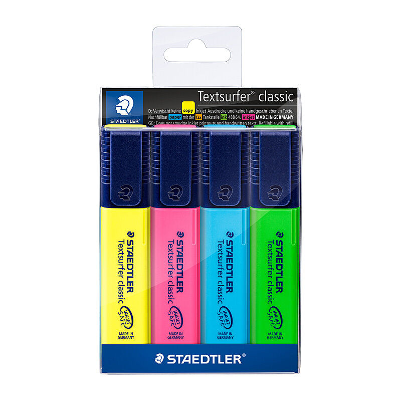 Staedtler Textsurfer Highlighters - Assorted, Fast-Drying & Smudge-Proof Staedtler