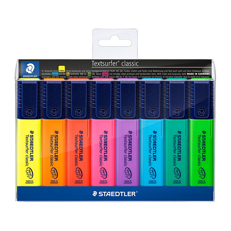 Staedtler Textsurfer Assorted Highlighters - Quick Dry Chisel Tip Staedtler