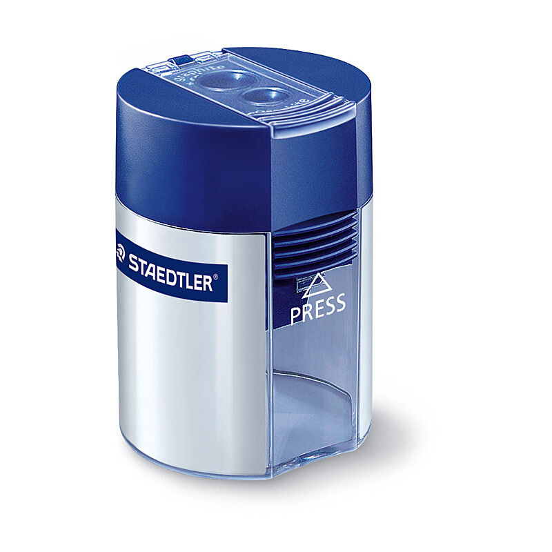 Staedtler Blue Double Hole Pencil Sharpener with Tub Staedtler