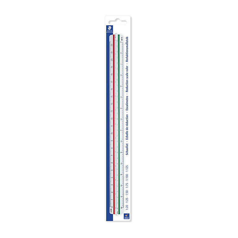 Staedtler Triangular Reduction Scale Ruler | 6 Scales, 300mm Staedtler