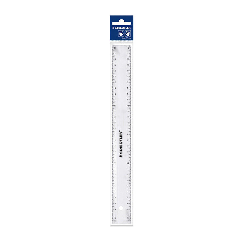 Staedtler 30cm Transparent Ruler for Students | Bevelled Edge Staedtler