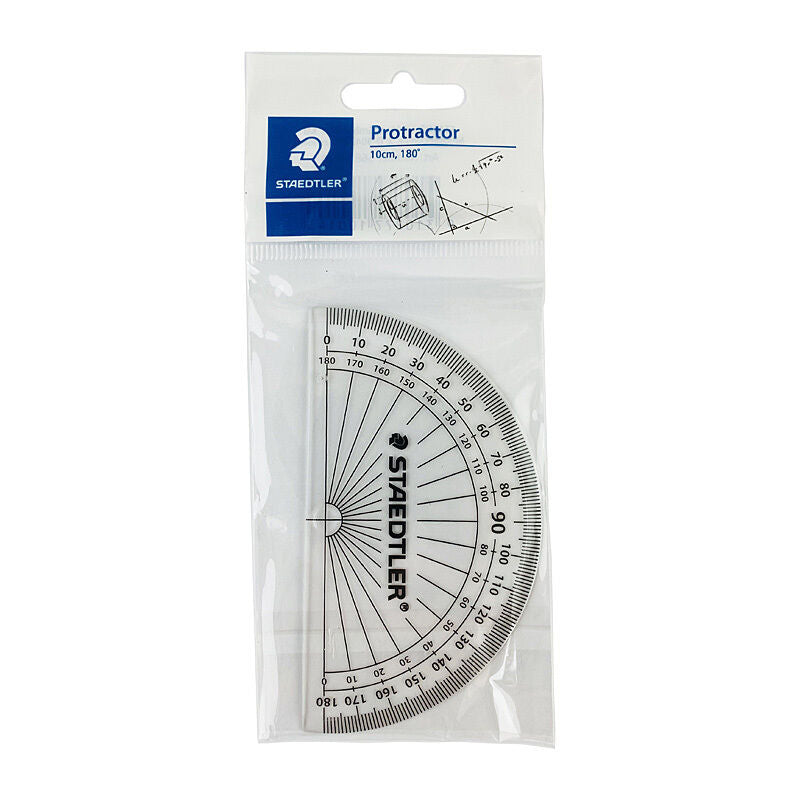 Staedtler 10cm Protractor - 50 Pack for Drawing & Measuring Angles Staedtler