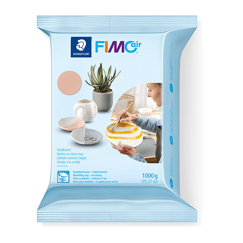 Staedtler Fimo Air Basic Pink Modelling Clay 1kg | Air Dry Staedtler
