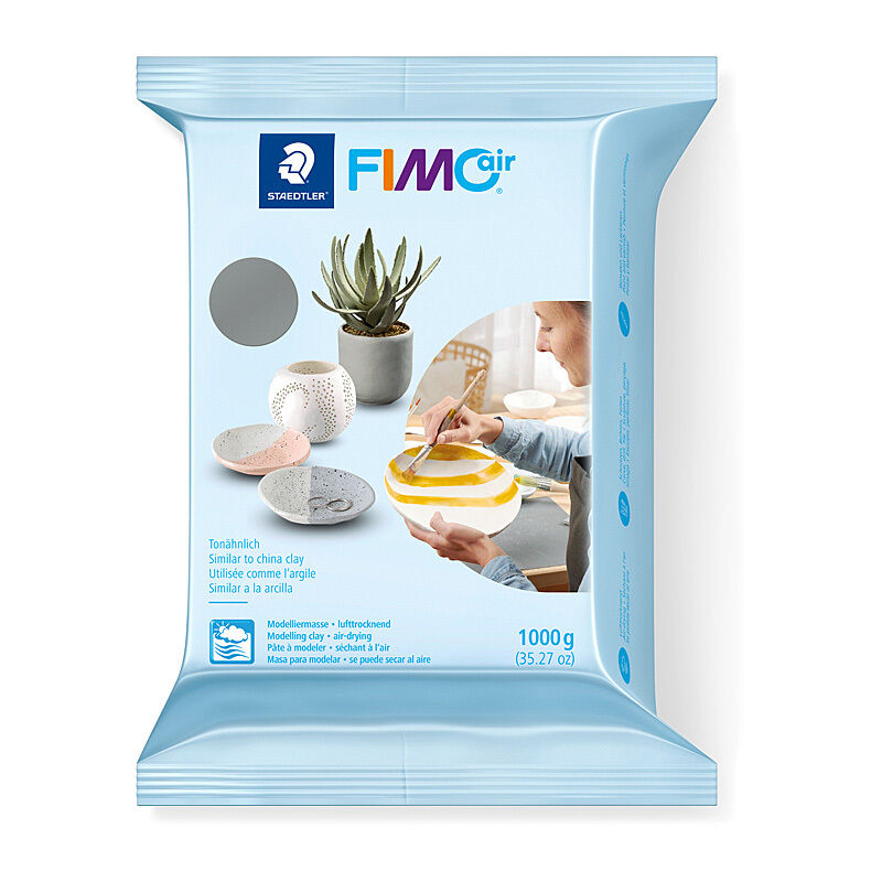 Staedtler Fimo Air Basic Modelling Clay - 1kg Grey Staedtler