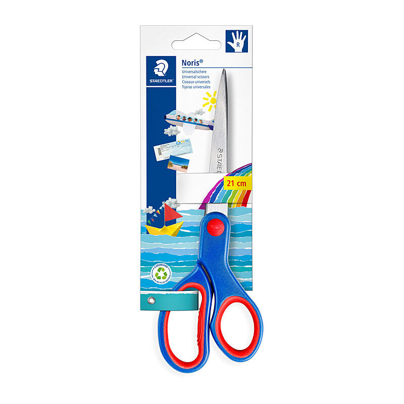 Staedtler Noris Ergonomic Scissors 21cm - Rustproof, Soft Grip (10 Pack) Staedtler