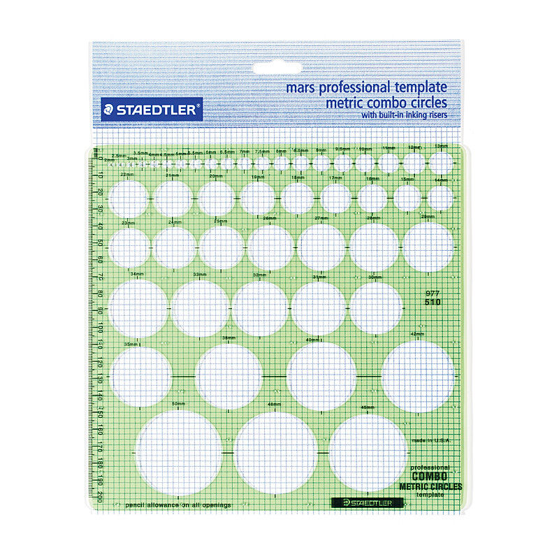 Staedtler Metric Circle Drawing Template with 200mm Scale Staedtler
