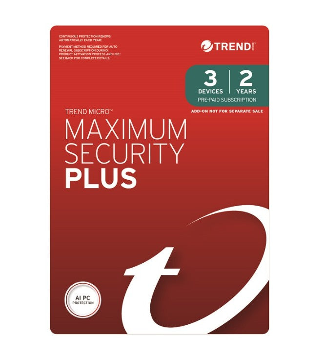 Trend Micro Maximum Security: Protect 3 Devices for 2 Years 