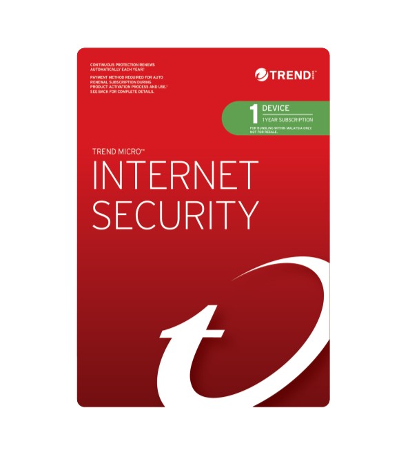 Trend Micro Internet Security - 1 Device, 1 Year License Trend Micro