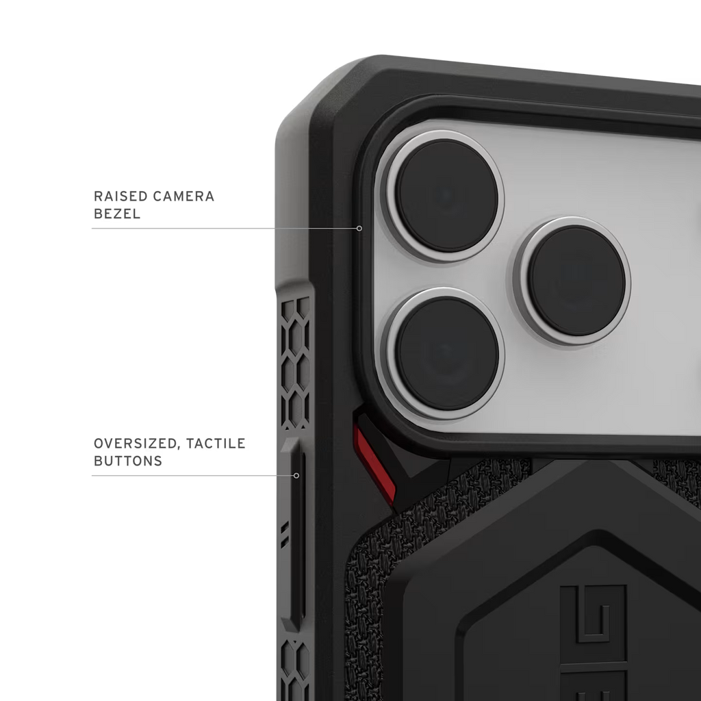 UAG Monarch Pro MagSafe Kevlar Apple iPhone 17 Pro (6.3") Rugged Case - Kevlar Black 