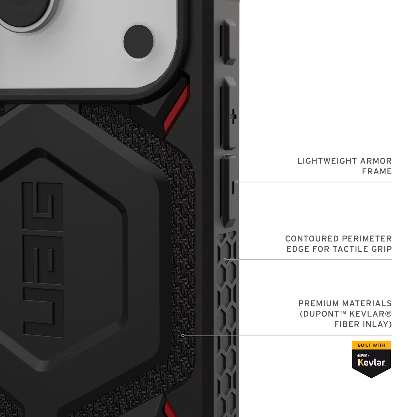 UAG Monarch Pro MagSafe Kevlar Apple iPhone 17 Pro (6.3") Rugged Case - Kevlar Black 