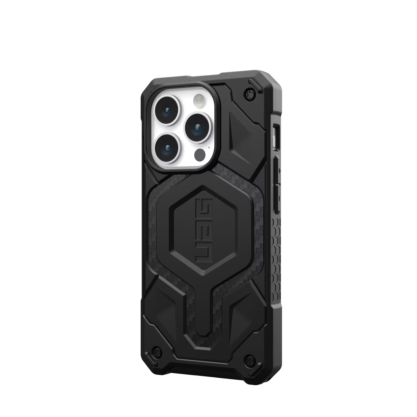 UAG Monarch Pro MagSafe Apple iPhone 15 Pro (6.1') Case - Carbon Fiber 25ft. Drop Protection(7.6M),5 Layers of Protection 