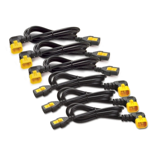 Locking C13 to C14 Power Cord Kit - 90 Degree, 1.2m (6 Pack) APC