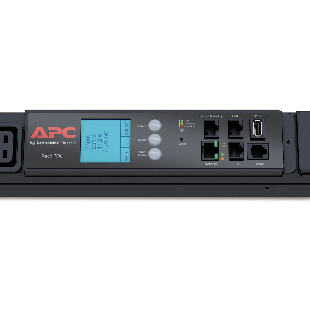 APC NetShelter Metered Rack PDU | 3-Phase, 0U, 22kW, C13/C19 Outlets
