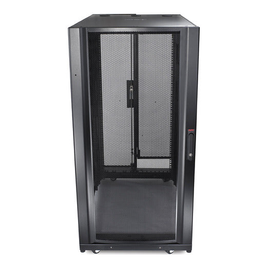 APC 24U Server Rack Cabinet | Secure IT Enclosure w/ Casters & Doors