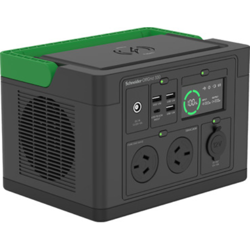APC OffGrid Portable Power Station 330, 230V, 332Wh Lithium-ion, LCD, 2 AS3112 Australian outlets, Sinewave, 3 USB-A, 1 USB-C, Wireless Charger APC
