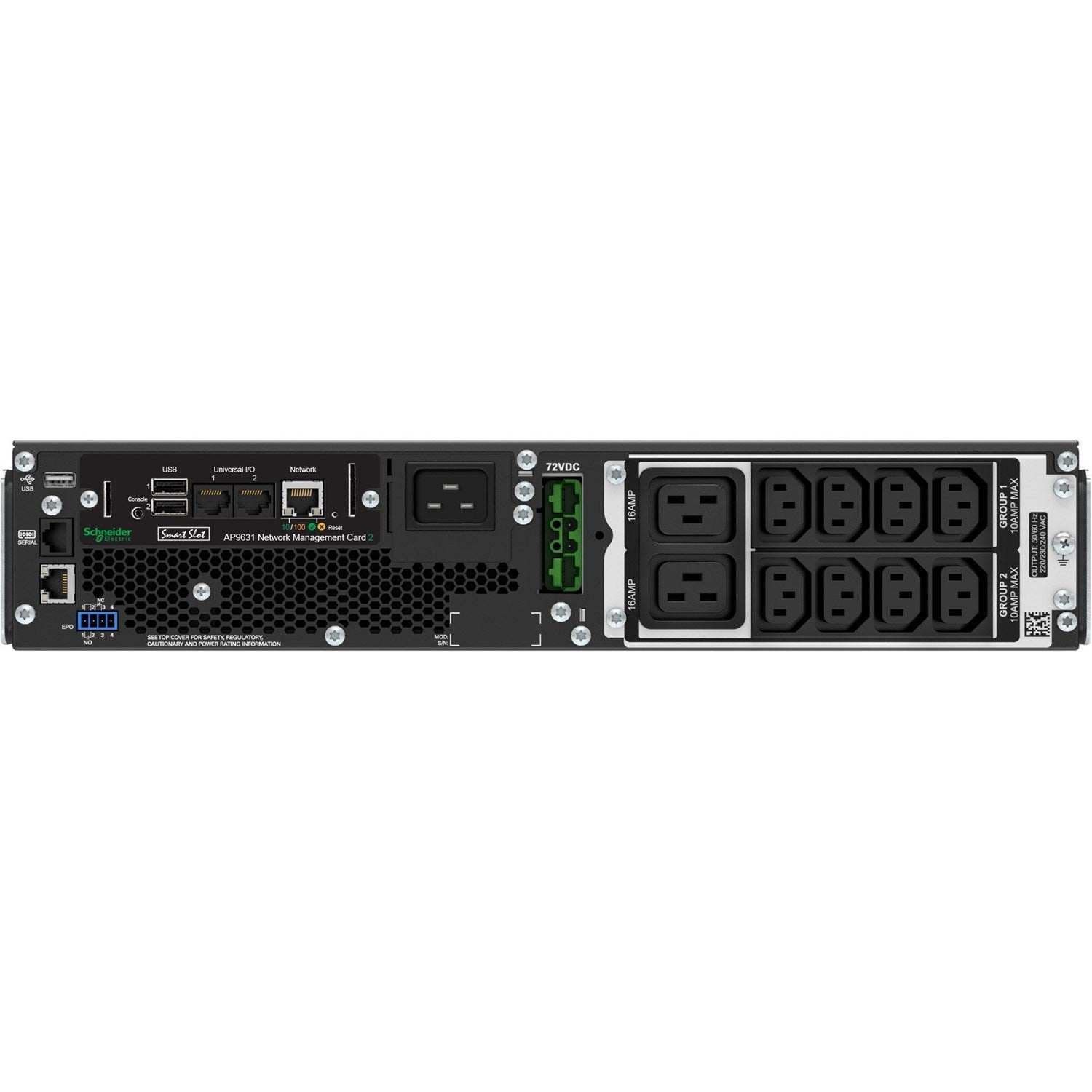APC Smart-UPS On-Line 2200VA Rackmount 2U UPS with Network Card APC