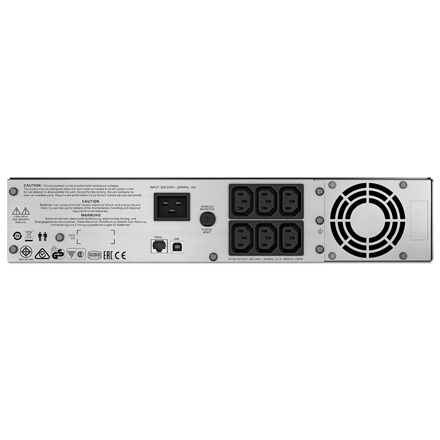 APC Smart-UPS C 2000VA 2U Rackmount UPS - Pure Sinewave Backup Power APC