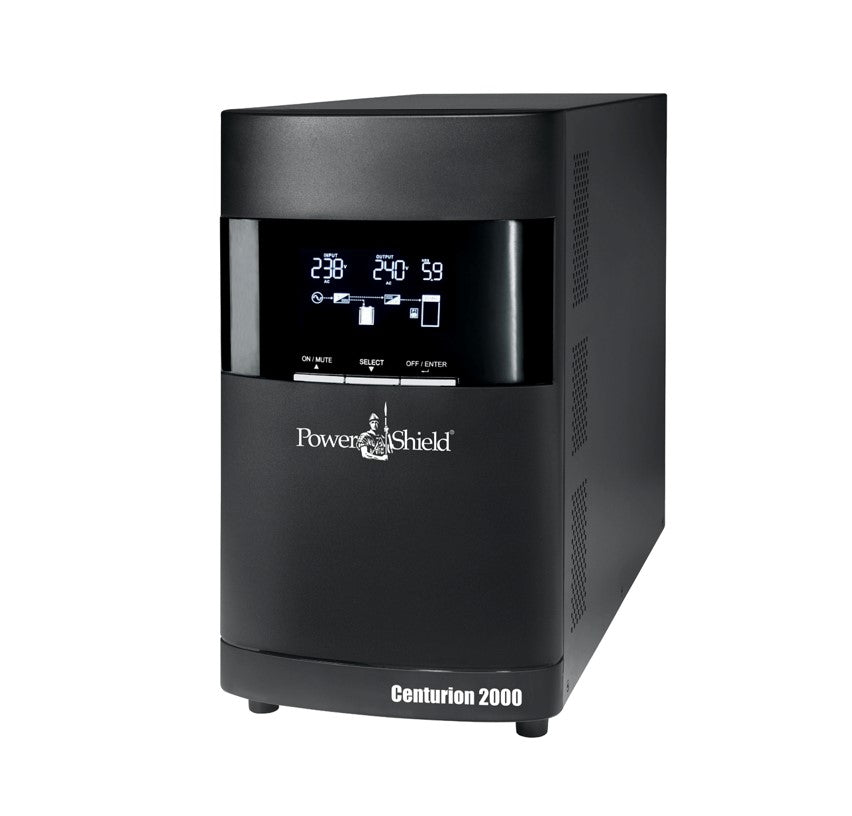 PowerShield Centurion Tower UPS 2000VA/2000W - 110V - Nema, reliable power backup for sensitive equipment, 2-year warranty PowerShield