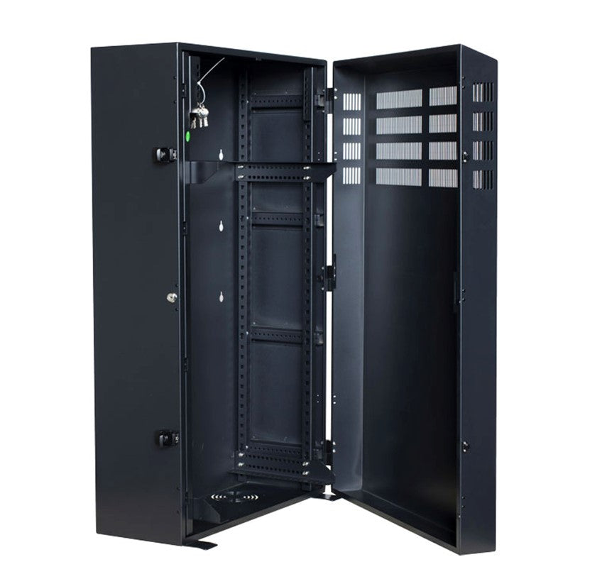 PowerShield Vertical Wall Mount Server Rack - Space Saving Design PowerShield