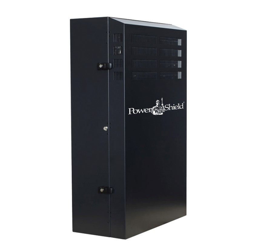 PowerShield Vertical Wall Mount Server Rack - Space Saving Design PowerShield