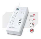 Sansai 4-Outlet Power Board with USB-C PD Fast Charging & Surge Generic
