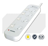 Sansai 4 Way Power Board | Individual Switches, Spaced Outlets, Overload Protected Generic