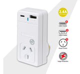 Sansai USB-C & USB Wall Charger with Surge Protection Outlet Generic