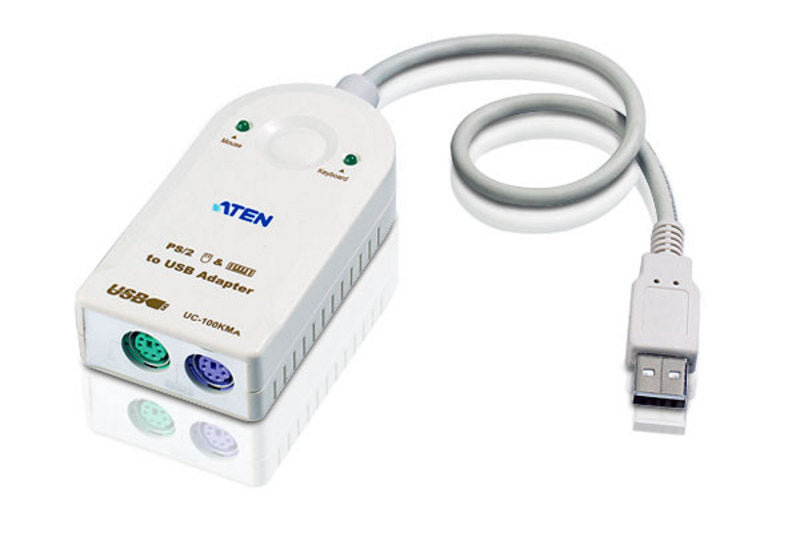 Aten UC-100KM PS/2 to USB Adapter - Keyboard & Mouse Converter Aten