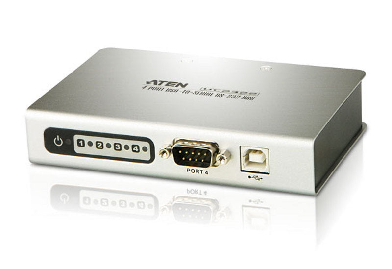 ATEN USB to 4-Port RS-232 Serial Hub – Easy Add-On for PCs Aten