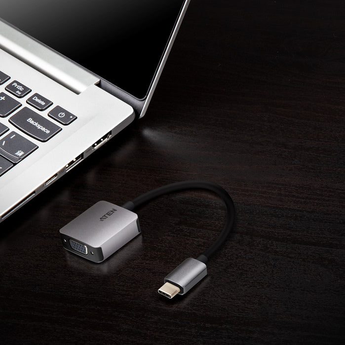 USB-C to VGA Adapter for Laptop, iPad & Phone | Connect to Monitor/Projector Aten